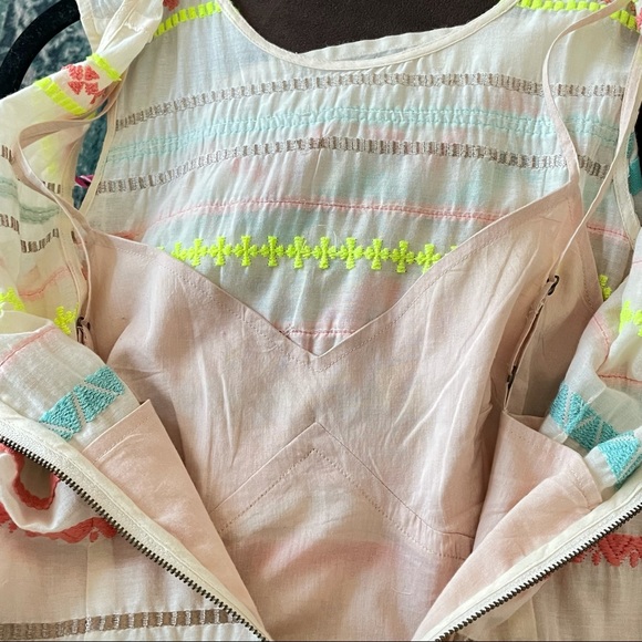 Plenty by Tracy Reese Sunglow Striped Neon Sleeveless Dress Size 6 - Picture 11 of 15